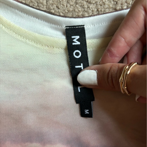 Motel Rocks Mitchel Bodycon Dress in Abstract Animal Mesh - Picture 2 of 2